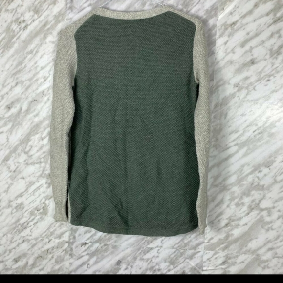 Madewell Feature Sweater in Colorblock - Size Extra Small - Faux Wrap, Textured - Picture 6 of 11